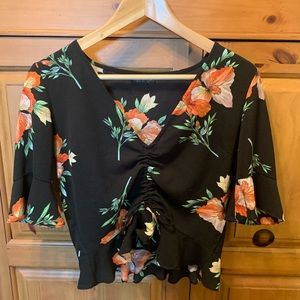 Sexy floral crop top.